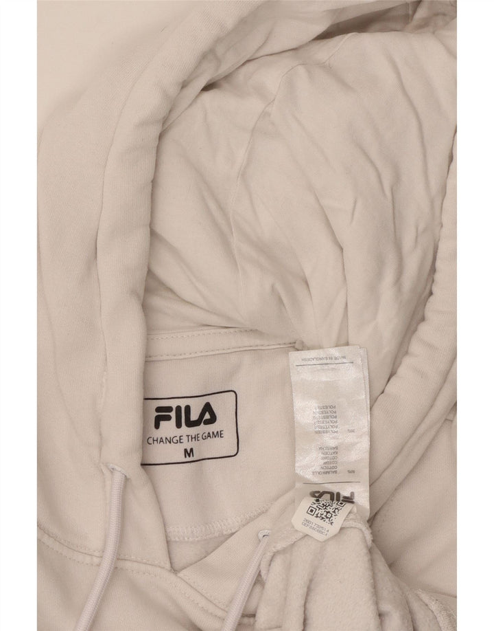 FILA Grafisk hættetrøje til mænd Medium hvid bomuld