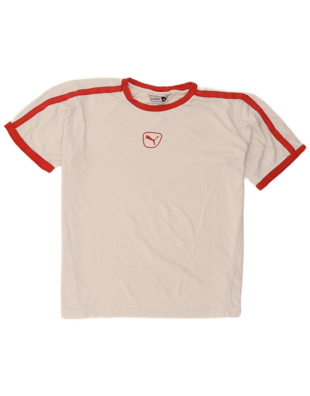 Puma Herre T-Shirt Top XL Hvid Colourblock