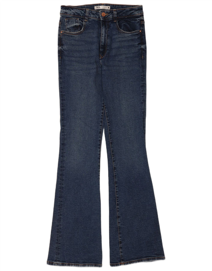 Zara Dame Flared Jeans EU 40 Medium W30 L34 Blå