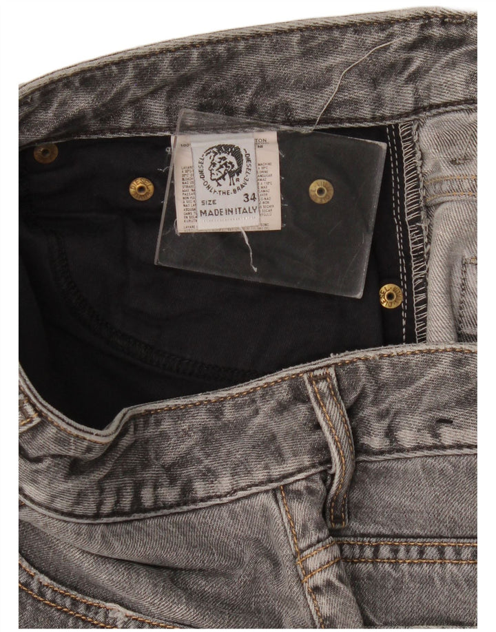 Diesel Dame Straight Jeans W34 L31 Grå Bomuld