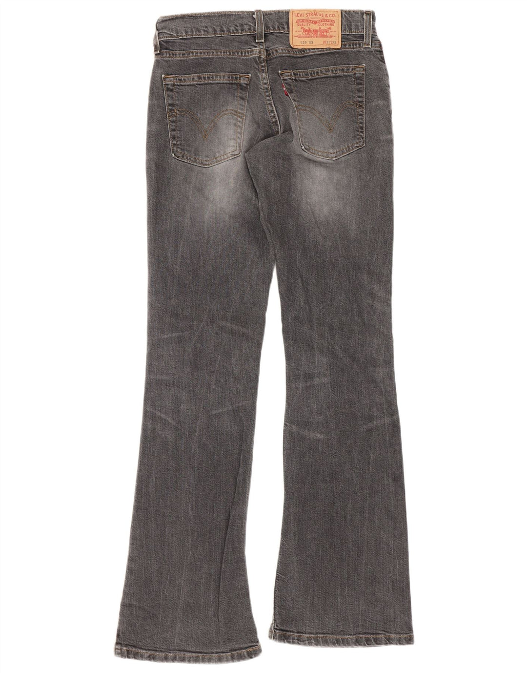 Levi's Womens 529 Curvy Bootcut Jeans W27 L32 Grå Bomuld