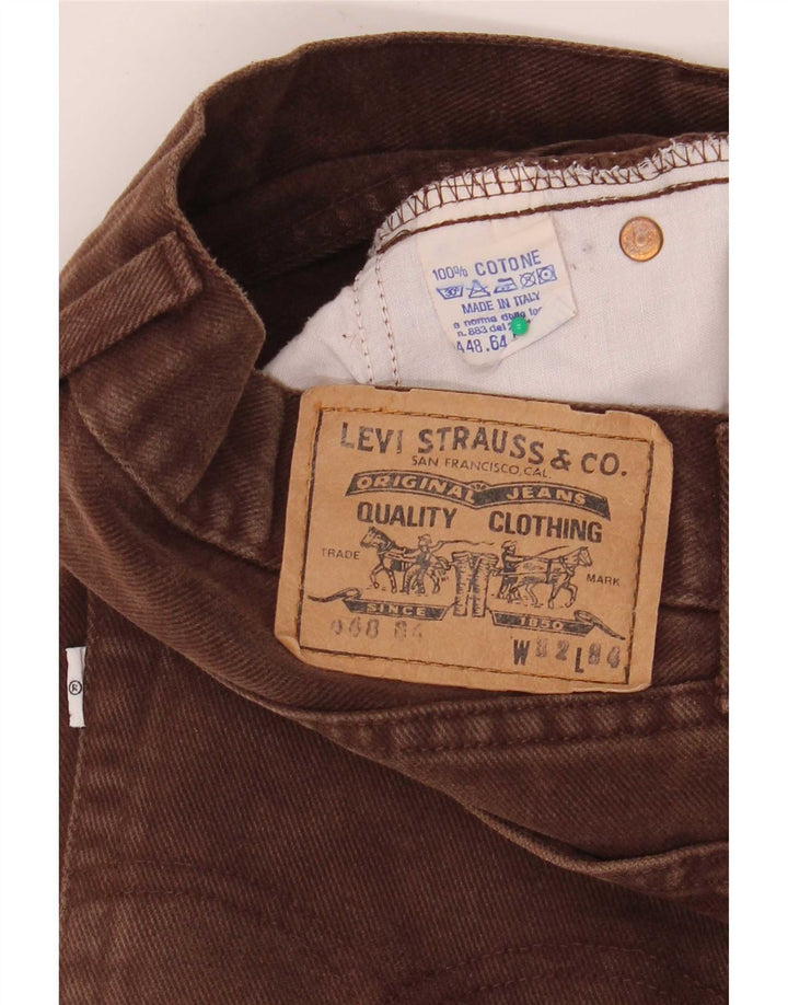 Levi's Herre 448 lige jeans W32 L34 brun bomuld