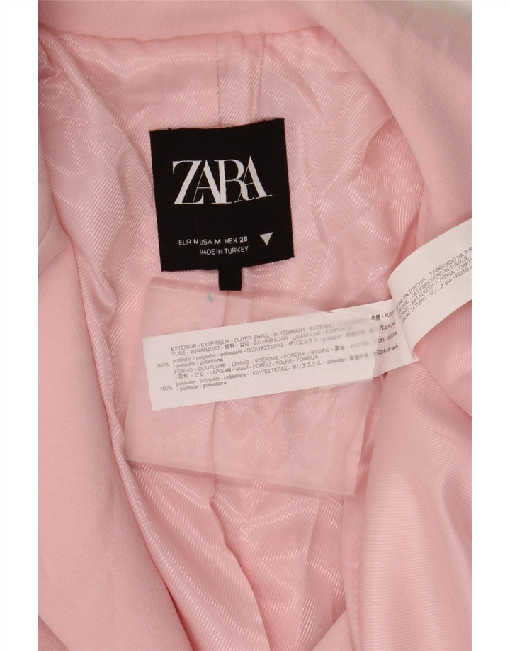 Zara Dame 2 Button Blazer Jacket UK 14 Medium Pink Polyester