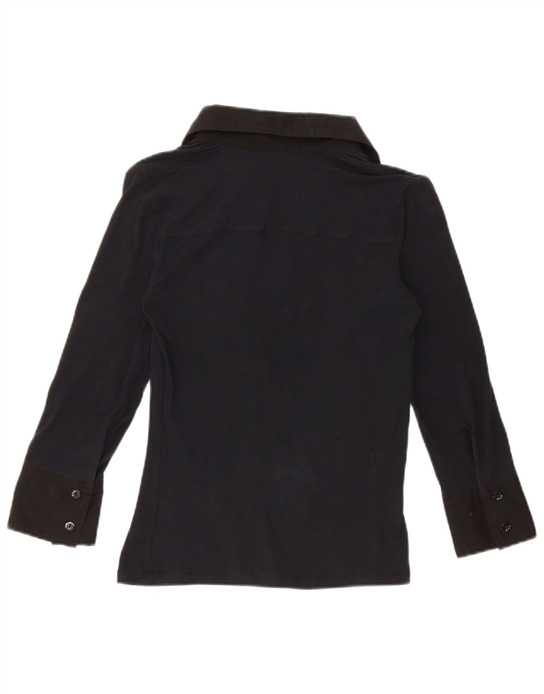 Liu Jo Dame Pullover 3/4-ærmet skjortebluse UK 8 Small Navy Blue