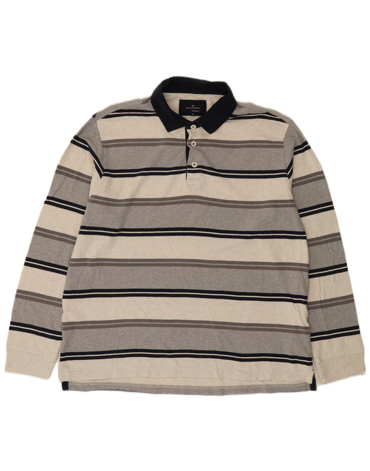 Marks & Spencer Langærmet Rugby Polo Shirt til mænd XL Flerfarvet