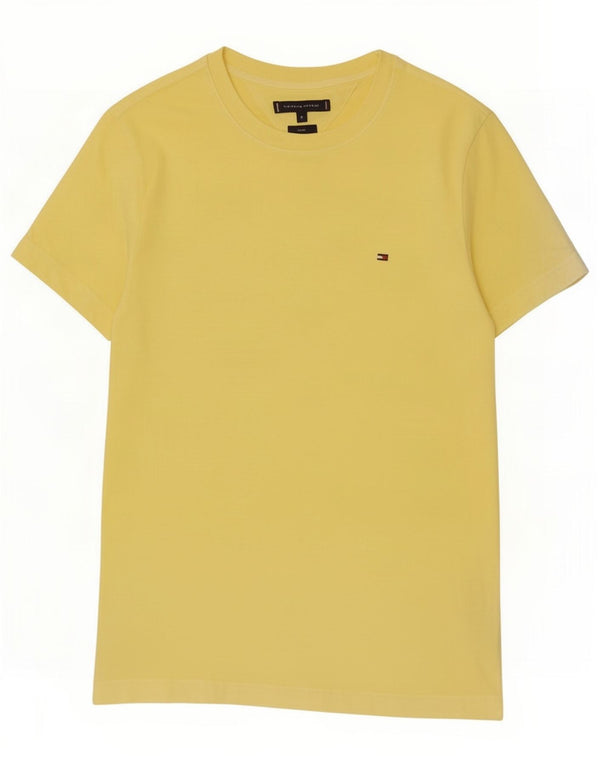 Tommy Hilfiger Herre Slim Fit T-Shirt Top Lille Gul