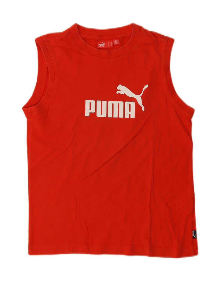 Puma drenge grafisk vest top 11-12 år rød bomuld