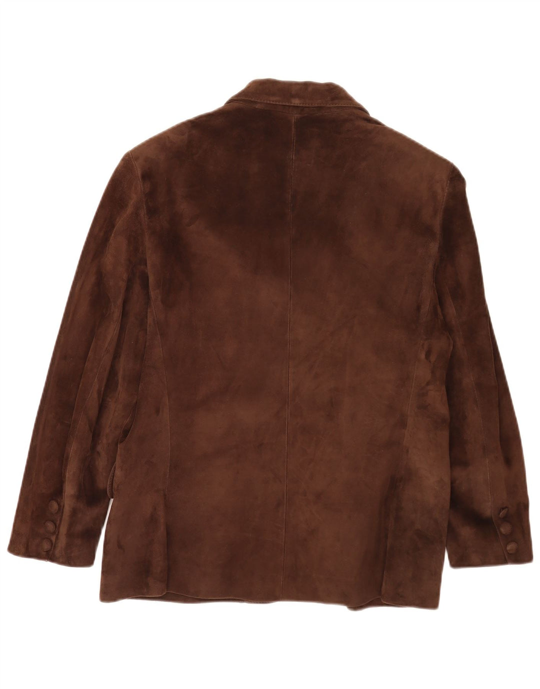 Vintage dame ruskind 3-knaps blazerjakke UK 12 medium brun