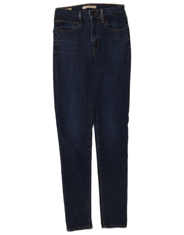 Levi's Dame 721 Skinny Jeans W26 L30 Navy Blue Lyocell