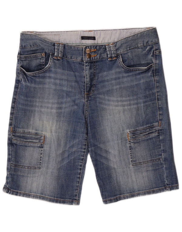 Tommy Hilfiger Dame Cargo Denim Shorts US 12 Large W34 Blue Cotton