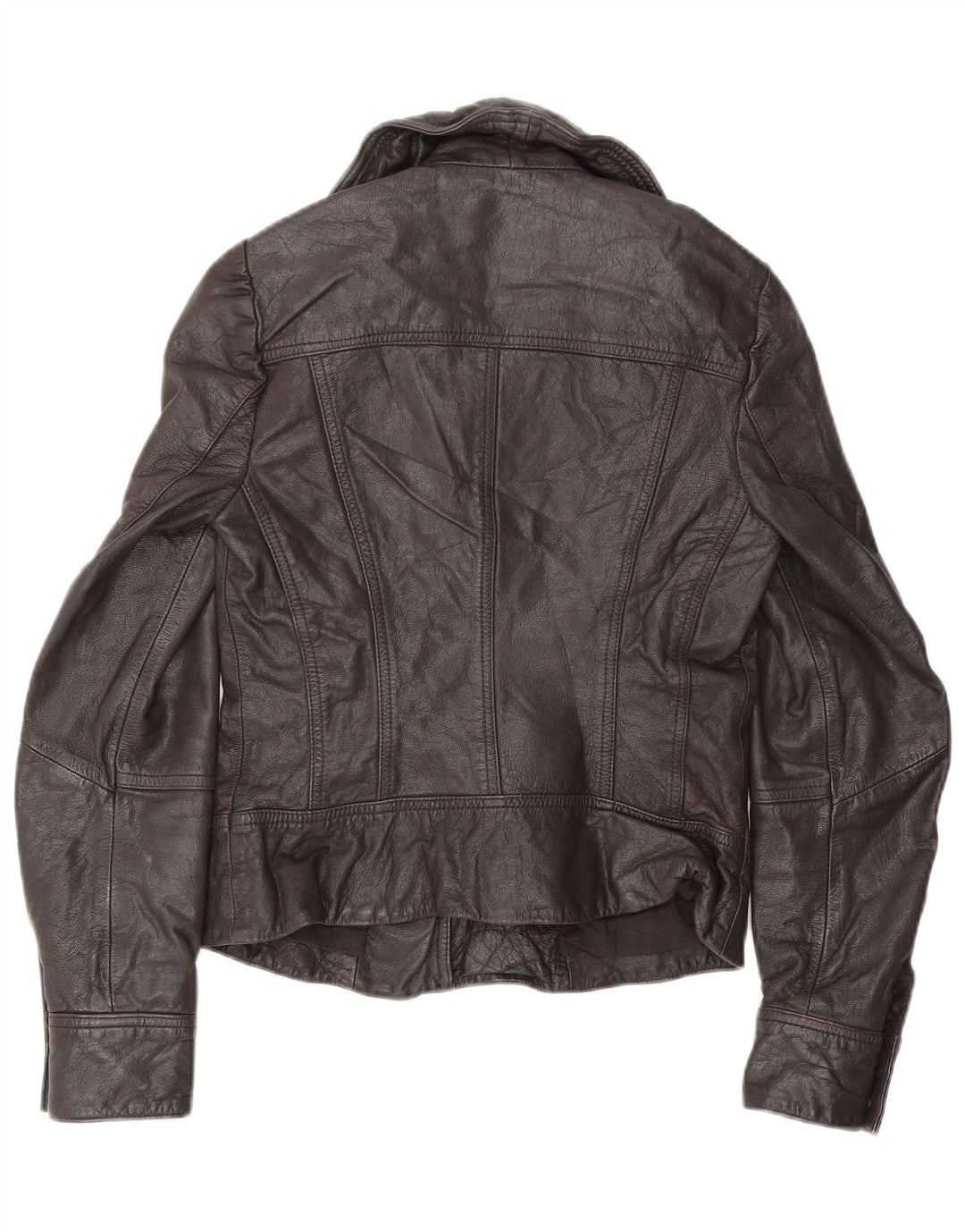 All Saints Dame Biker Jacket UK 8 Lille brunt læder