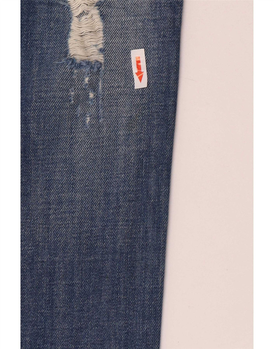 Diesel Dame Matic Distressed Slim Jeans W26 L32 Blå Bomuld