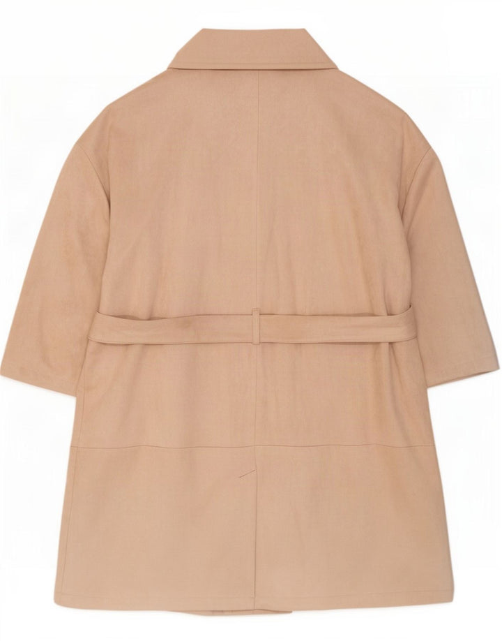 Marks & Spencer Dobbeltradet frakke til kvinder UK 24 4XL Beige Polyester