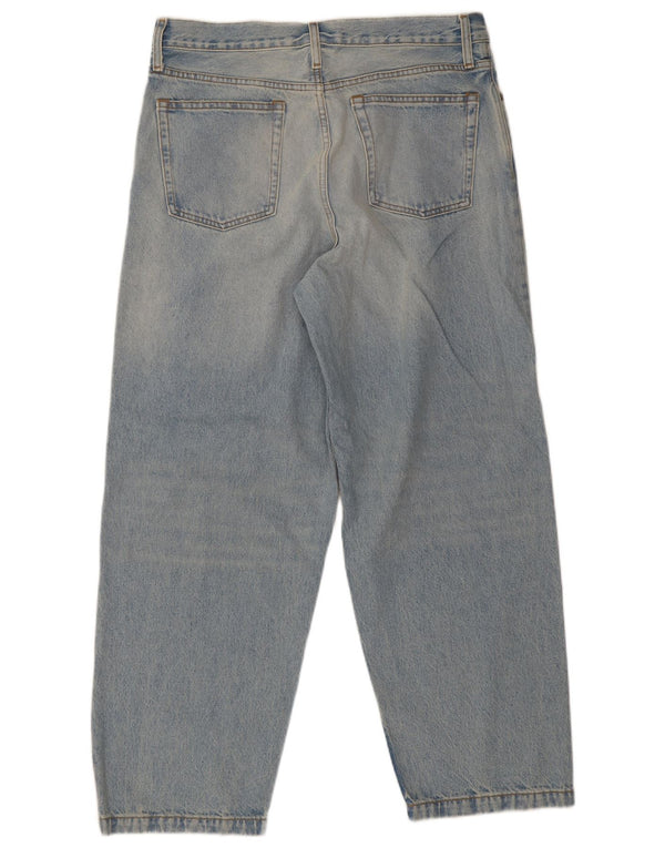 Cos Herre Mid Rise Relaxed Fit Straight Jeans W32 L28 Blå Bomuld