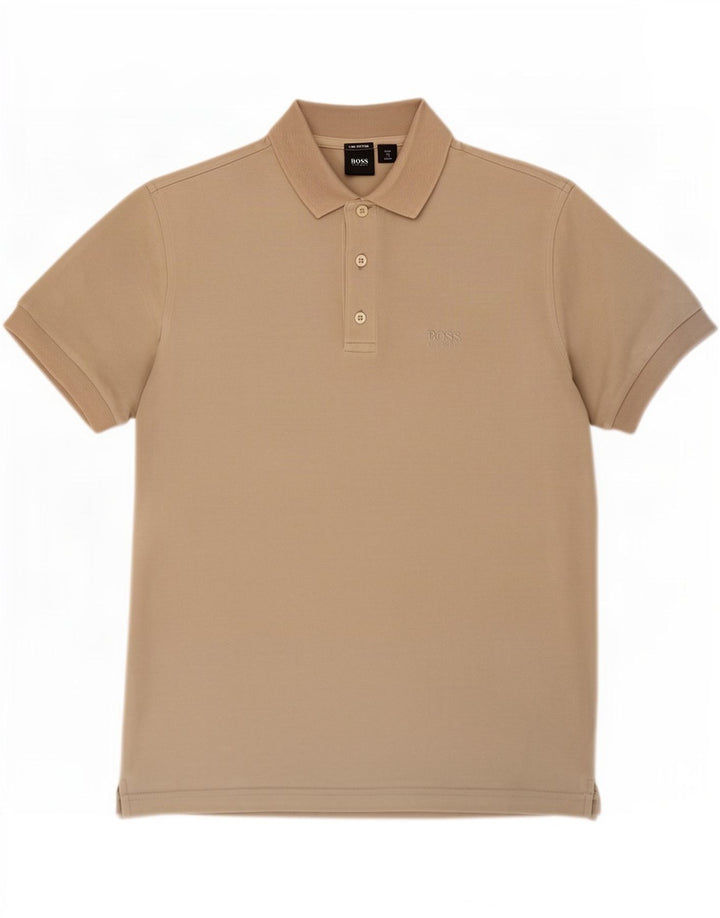 Hugo Boss Herre Polo Shirt Lille Beige Bomuld