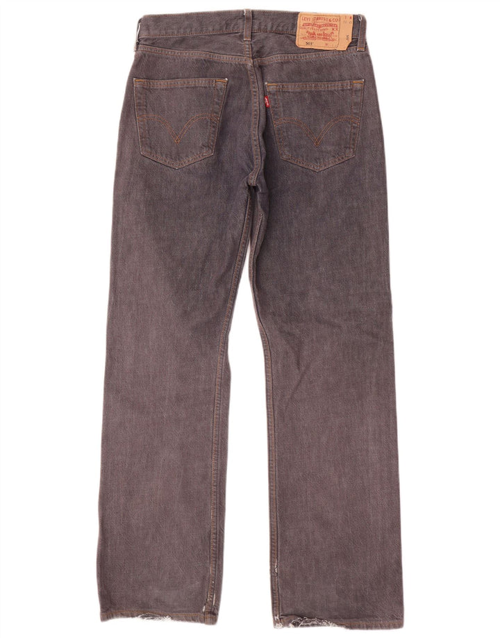 Levi's Herre 501 Straight Jeans W32 L32 Grå Bomuld