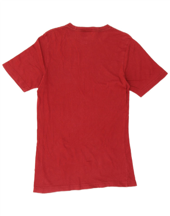 Adidas Herre T-Shirt Top XS Rød Bomuld