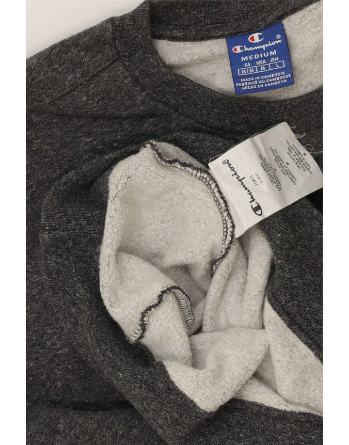 Champion Dame Sweatshirt Jumper UK 14 Medium Grey Flecked Bomuld