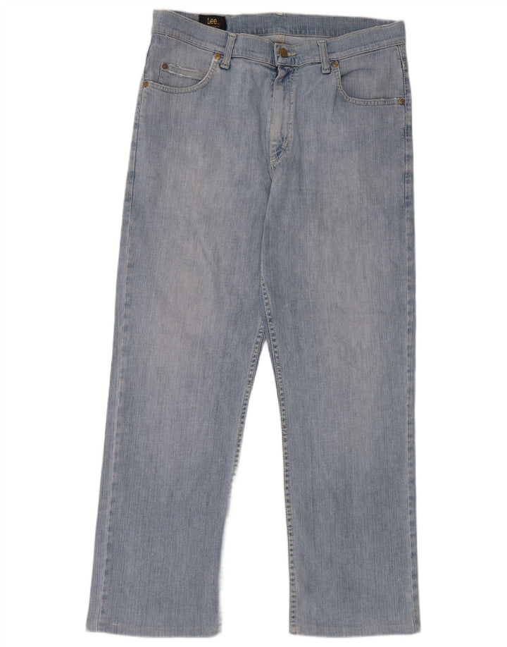 LEE Mens Brooklyn Straight Jeans W34 L29 Blue Cotton