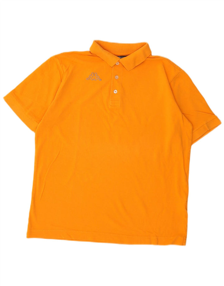 Kappa herre poloskjorte stor orange bomuld