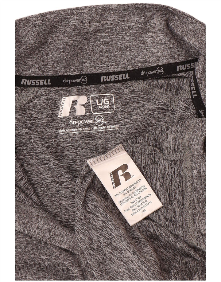 RUSSELL ATHLETIC Herre Dri-Power Pullover træningsdragt Top UK 42/44 Large Grey