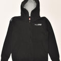 KAPPA Boys Zip Hoodie Sweater 11-12 Years Black Cotton | Vintage Kappa | Thrift | Second-Hand Kappa | Used Clothing | Messina Hembry 