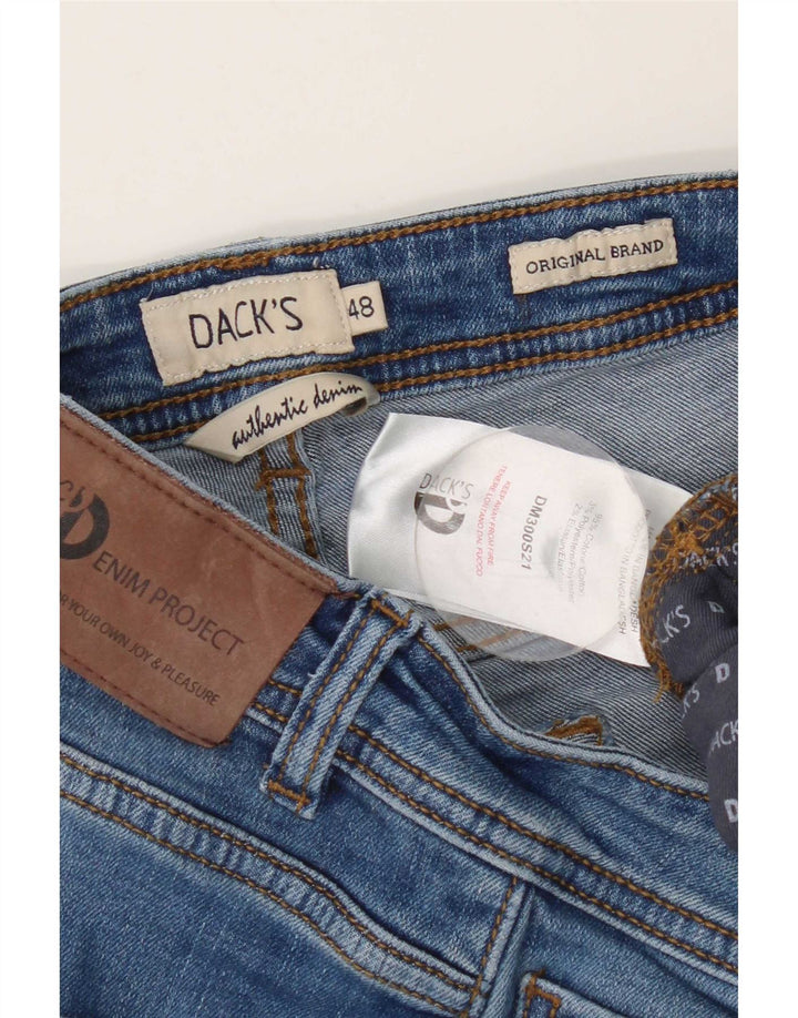 Dacks Herre Slim Jeans IT 48 Medium W32 L27 Blå Bomuld