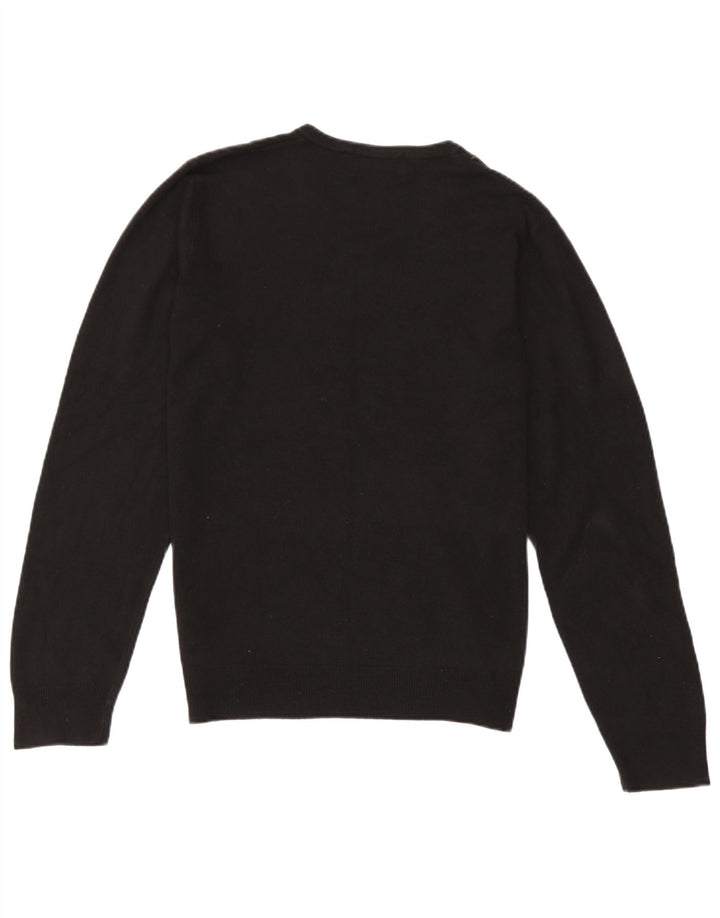 Marks & Spencer Herre Blue Harbor V-hals sweater lille sort akryl