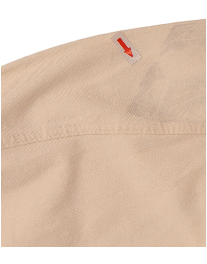 Marks & Spencer Dame Crop Denim Jacket UK 16 Large Off White Bomuld