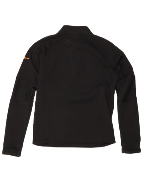NIKE Drenge Therma-Fit Pullover med lynlås-hals Træningsdragt Top 8-9 år Lille Sort
