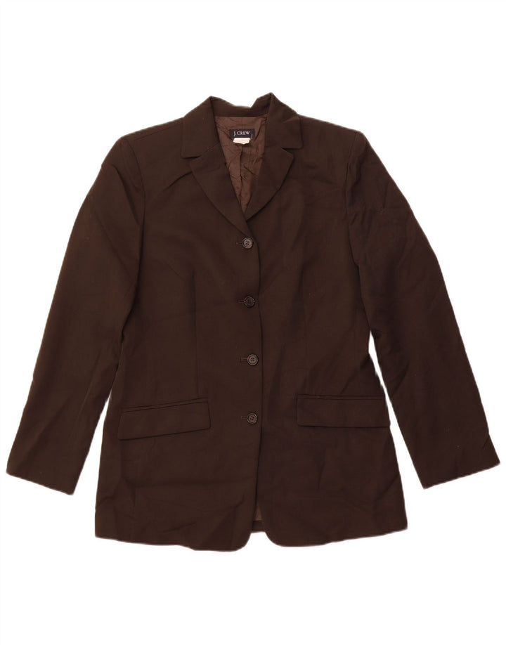 J. CREW Dame 4-knaps blazerjakke US 6 medium brun uld