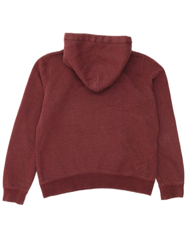 Jack Wills Dame Grafisk Oversized Hoodie Jumper UK 12 Medium Burgundy