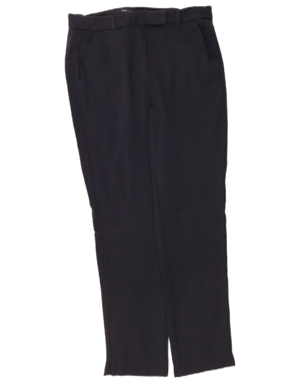 Marks & Spencer Dame Casual Bukser UK 12 Medium W30 L28 Navy Blue