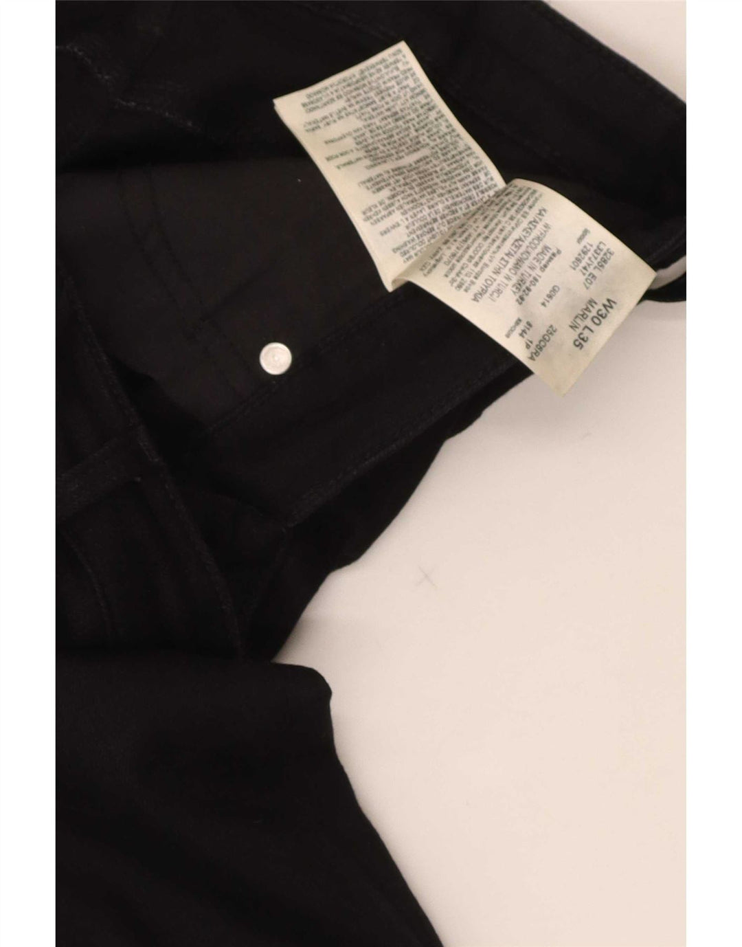 Lee Dame Marlin Slim Straight Jeans W30 L35 Sort Bomuld