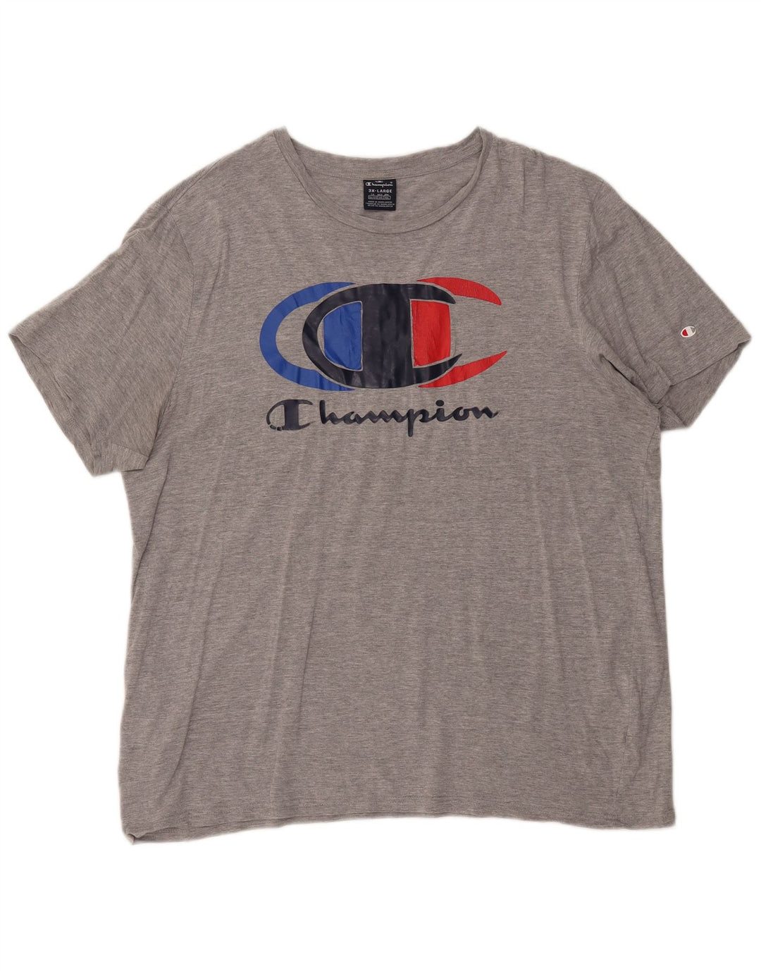 CHAMPION Dame grafisk T-shirt top UK 22 3XL Grå Flecked Bomuld