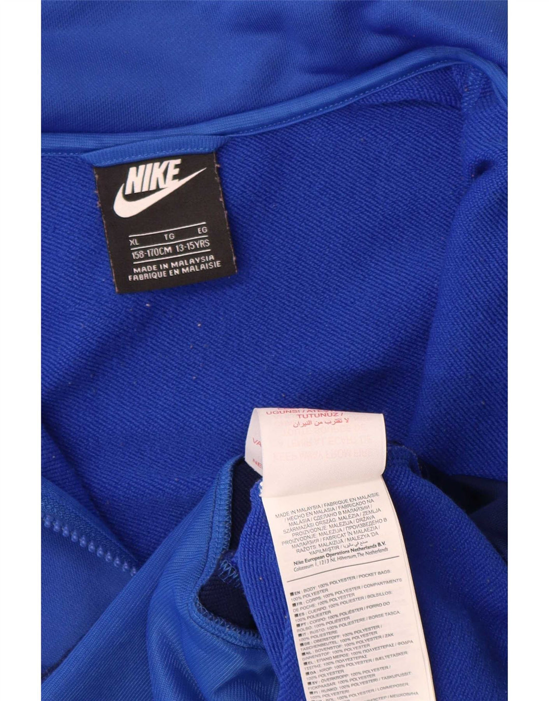 Nike Boys træningsdragt topjakke 13-14 år XL Blå Colourblock Polyester