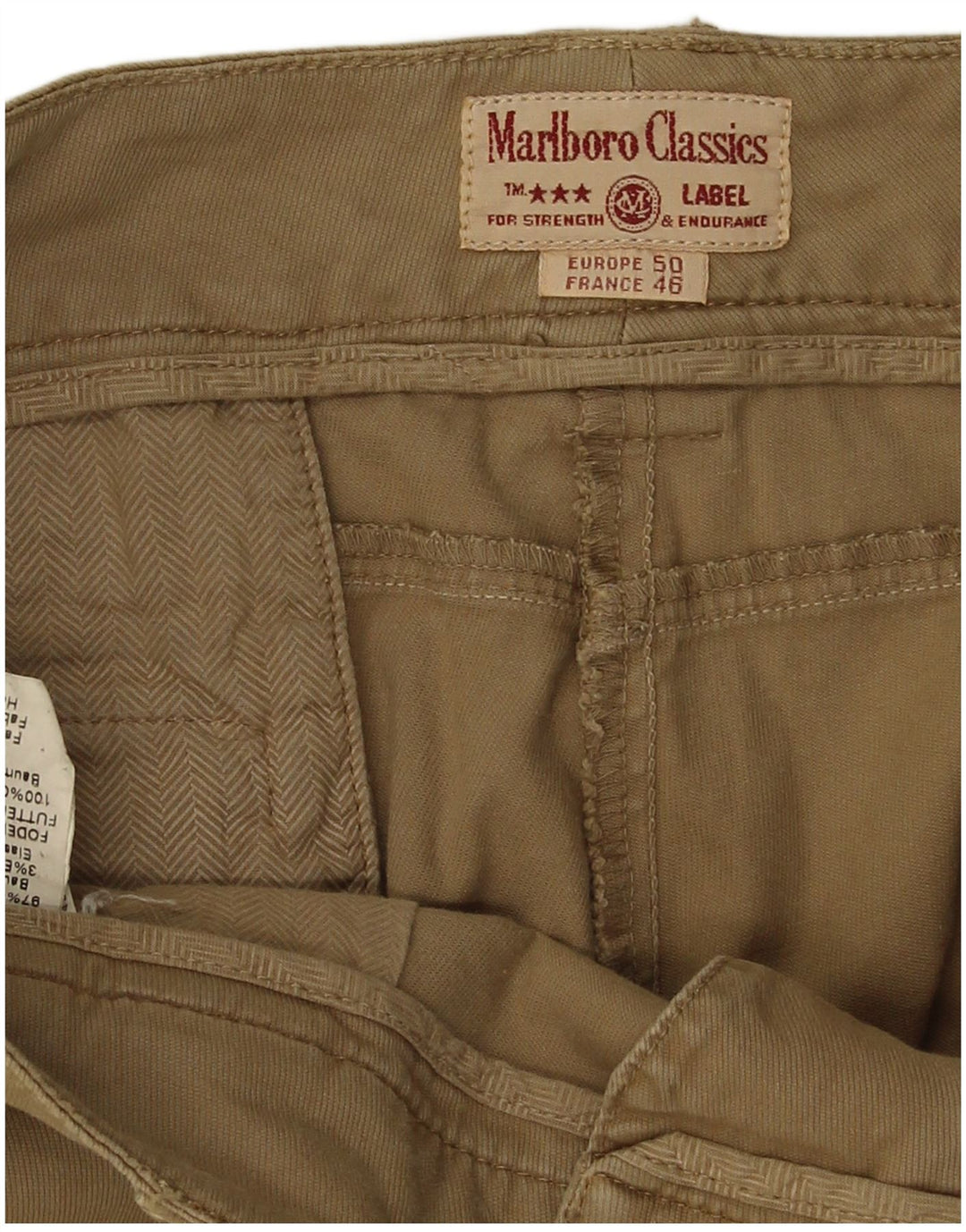 Marlboro Classics Dame Bootcut Chino Bukser EU 46 XL W36 L33 Beige