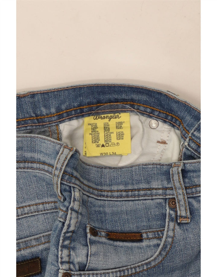 WRANGLER Straight Jeans til mænd W30 L30 Blå Bomuld