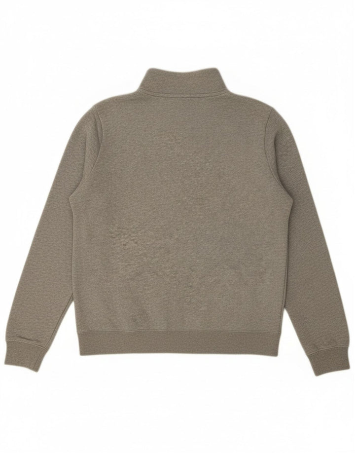Nike Dame Oversized Zip Neck Sweatshirt Jumper UK 10 Small Grey Flecked