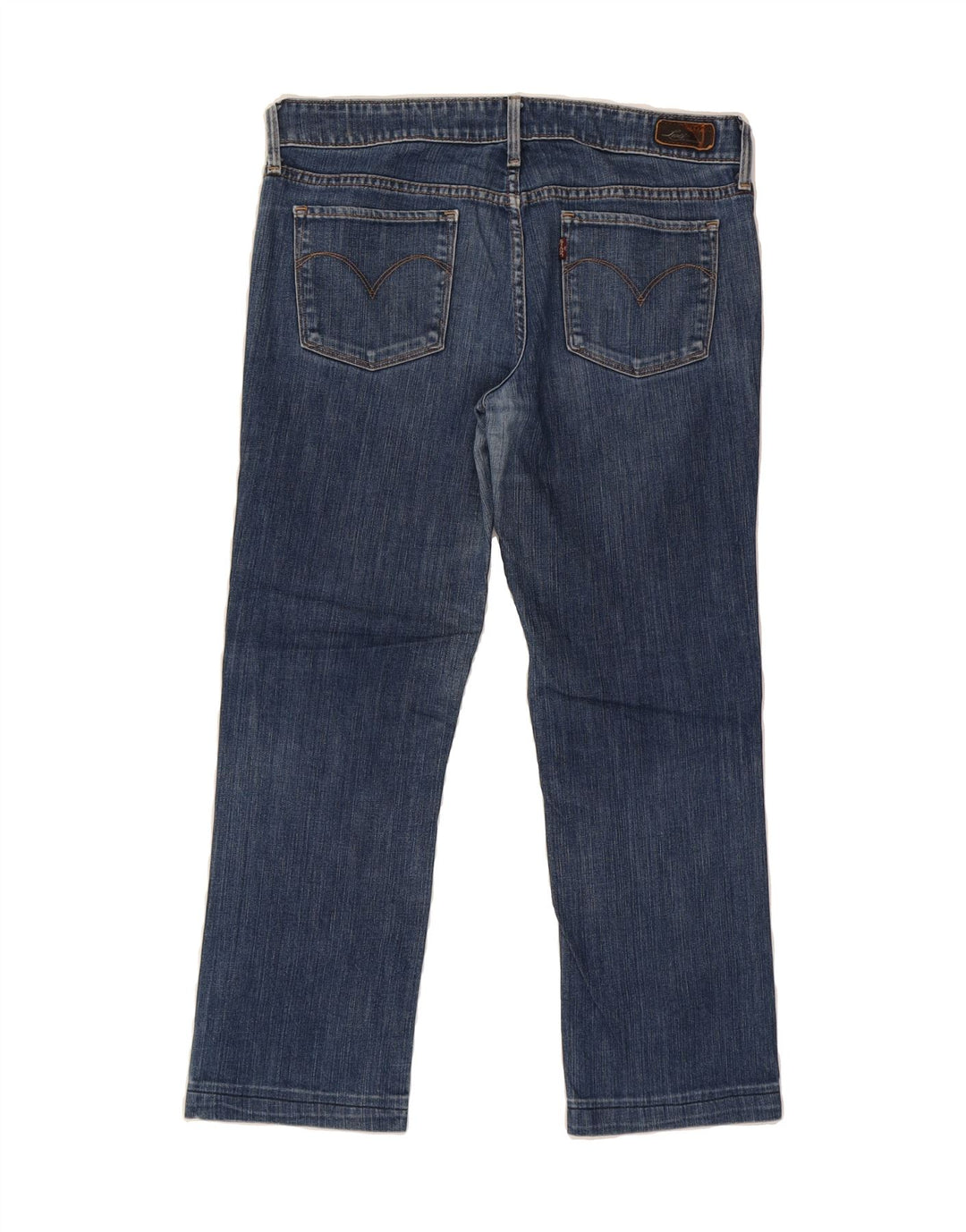 LEVI'S Womens Slight Curve Crop Straight Jeans W30 L25 Blue Cotton Vintage Levi's and Second-Hand Levi's from Messina Hembry 