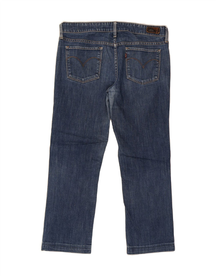 LEVI'S Womens Slight Curve Crop Straight Jeans W30 L25 Blue Cotton Vintage Levi's and Second-Hand Levi's from Messina Hembry 