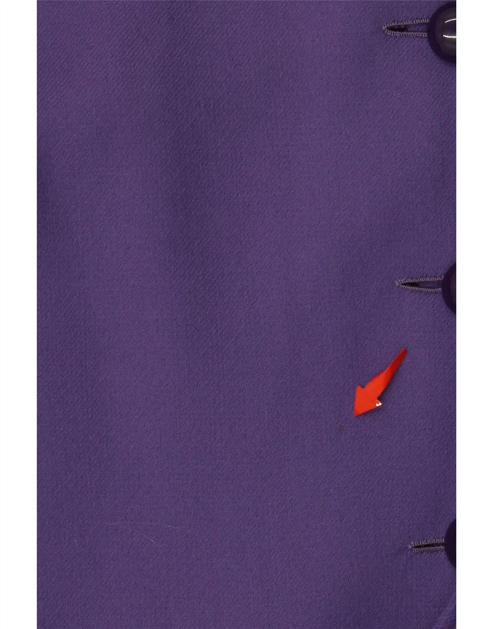 VINTAGE Dame 4-knaps blazerjakke UK 16 Large Purple