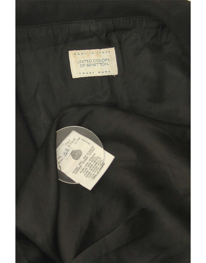 Benetton Dame Longline ærmeløs blazerjakke IT 44 Medium Sort