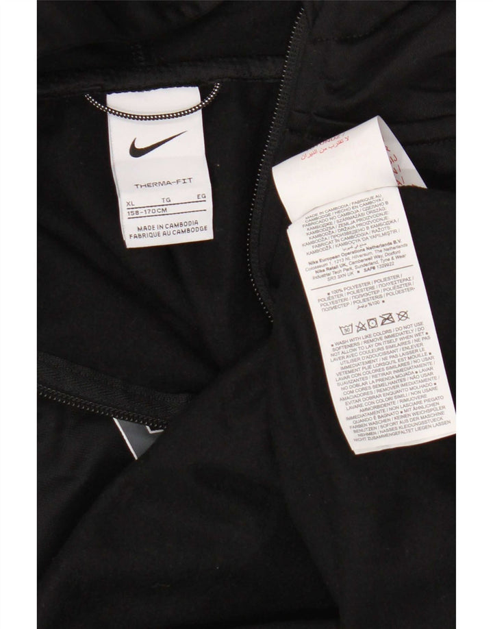 Nike drenge grafisk hættetrøje 13-14 år XL sort polyester