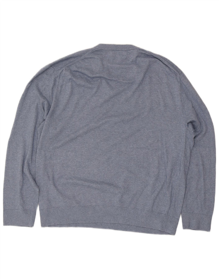 Nautica Herre V-hals sweater 2XL Blå Bomuld