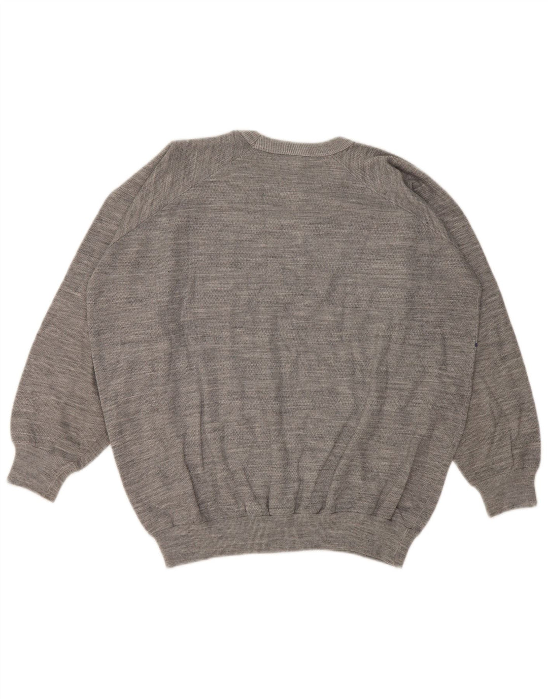 Vintage Herre grafisk sweatshirt Jumper Medium Grey Flecked Bomuld
