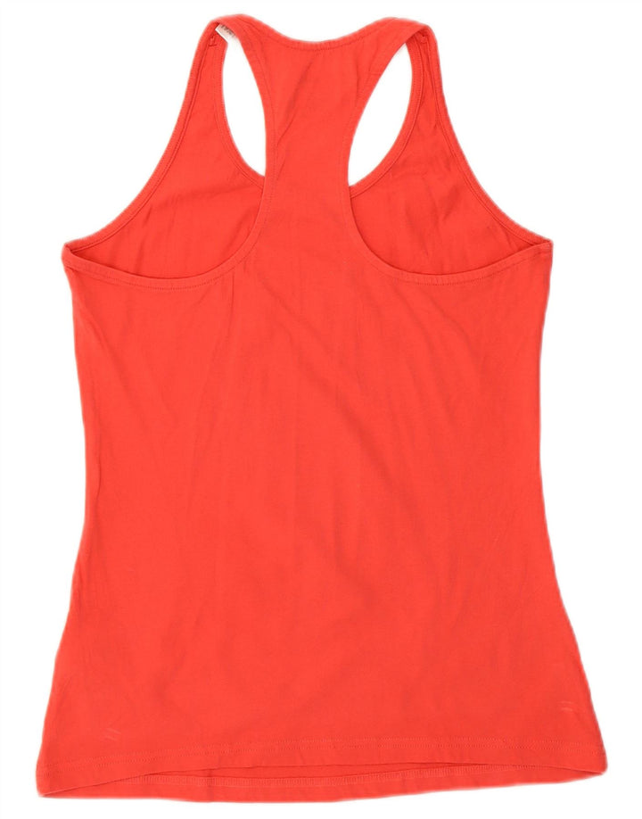 Adidas Dame Grafisk Vest Top UK 8/10 Lille Rød Bomuld