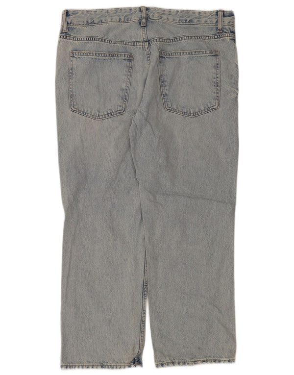 ZARA Straight Jeans til kvinder EU 40 Medium W30 L28 Blå Bomuld