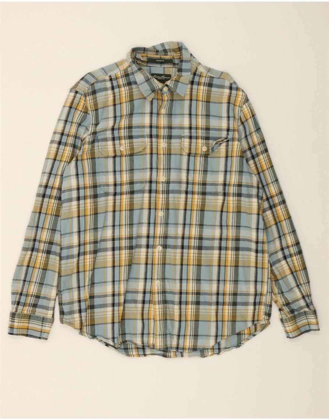 EDDIE BAUER Mens Classic Fit Flannel Shirt XL Multicoloured Check Cotton Vintage Eddie Bauer and Second-Hand Eddie Bauer from Messina Hembry 