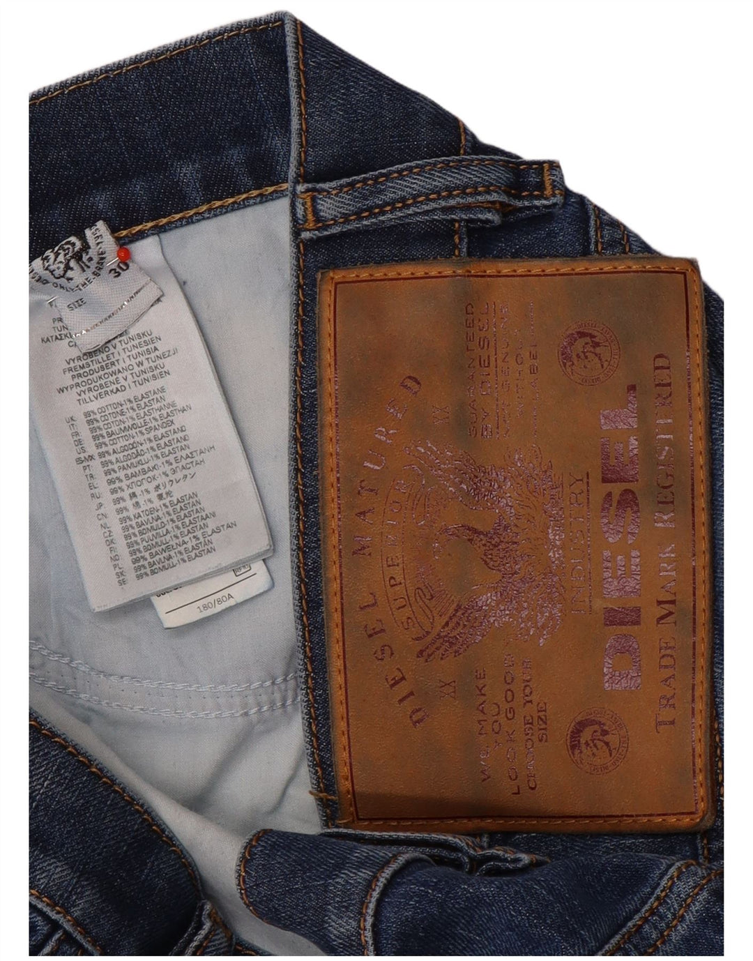 Diesel Dame Slim Jeans W30 L30 Blå Bomuld